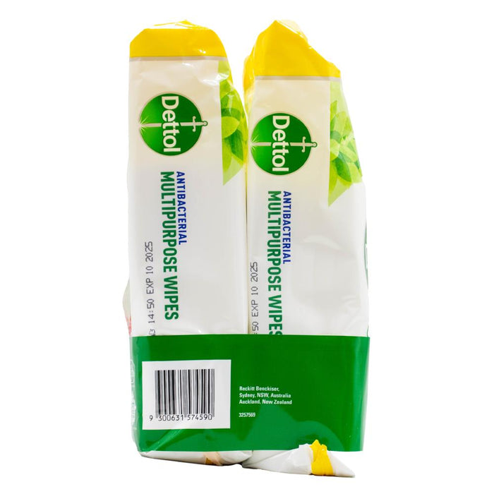 Dettol PK110 x 2 Multi Purpose Wipes Value Pack Lemon Lime Burst