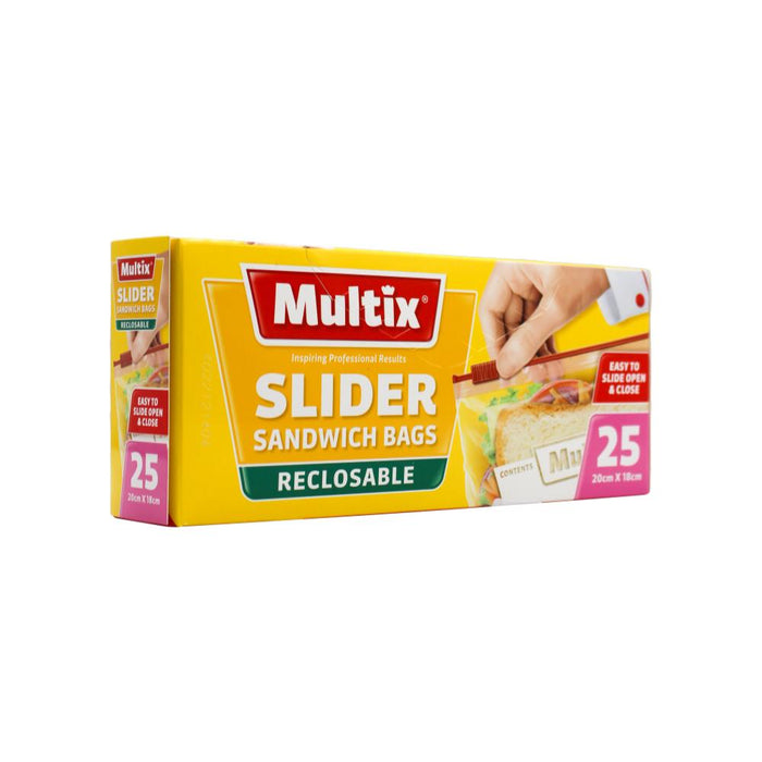 Multix Slider Reclosable Sandwich Bags 25Pk