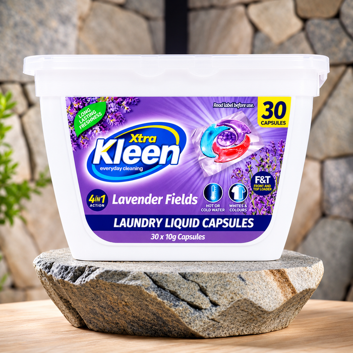 Laundry Bulk 30PK Capsules With In Wash Booster Beads - Lavender Fields