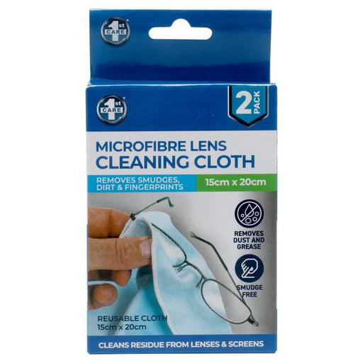 Lens Cleaning Cloth 15cm x 20cm 2pk - Microfibre