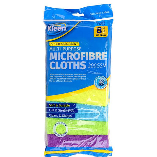 Microfibre Cleaning Cloths 8PK