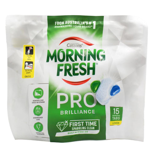 Morning Fresh Pk15 Dishwasher Tablets Pro Brilliance Lemon