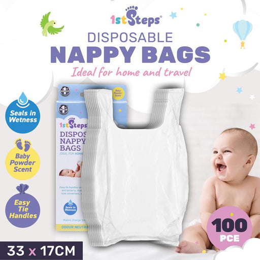 Nappy Bags Disposable 100PK
