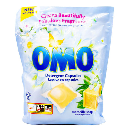 Omo Laundry Capsules Marseille Soap & Spring Blooms 42pk