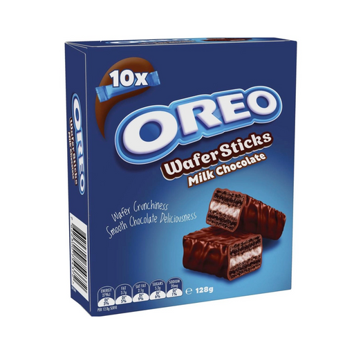 Oreo Milk Chocolate Wafer Stick Cookies 10 Pack 128g