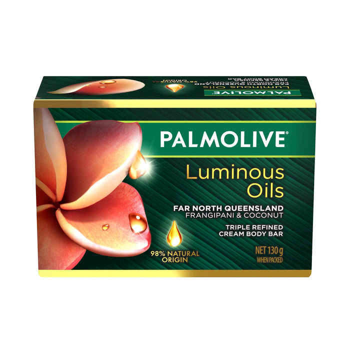 Palmolive Cream Body Bar Luminous Oils 130g, Far North Queensland Frangipani & Coconut