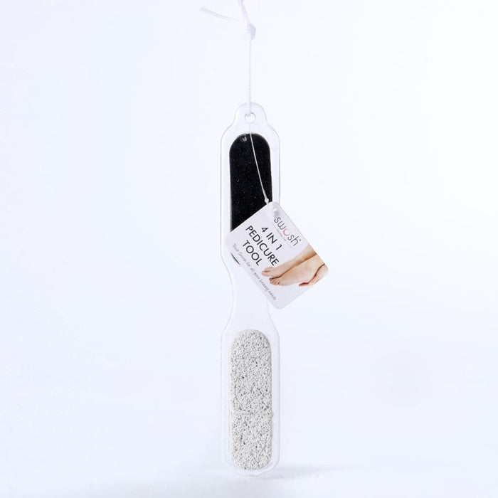 Pedicure Tool 4 in 1 - Pumice Stone, Emery File, Brush & Metal File
