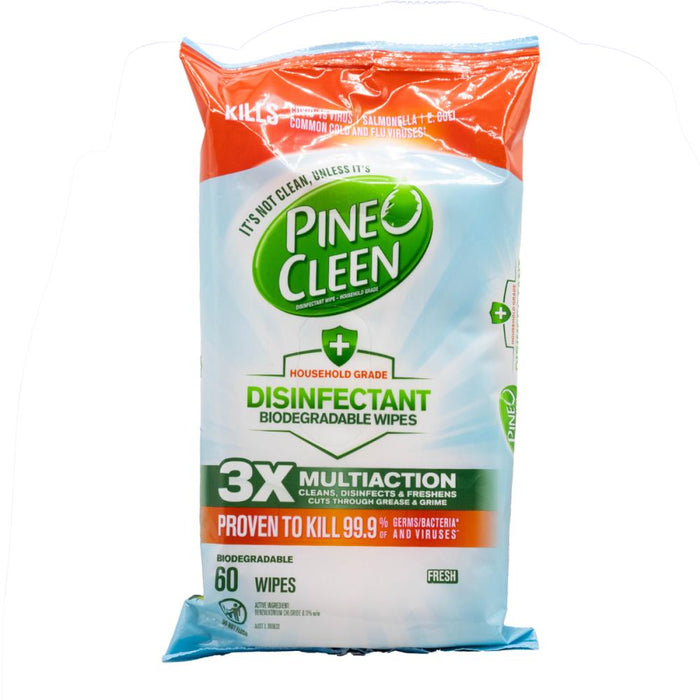 Pine O Cleen Disinfectant Biodegradable Wipes Fresh 60 pack