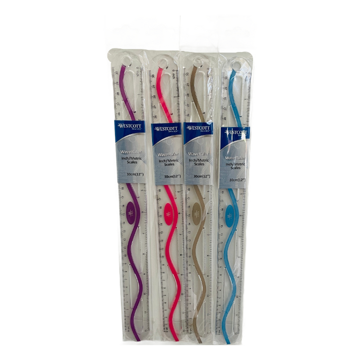 Colorful Wavy Ruler Rulers 30cm Wavy Design - Single — Super Savvy Savings