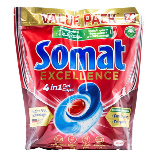 Somat Excellence 74 Bulk PK 4-1 Dishwasher Gel Caps