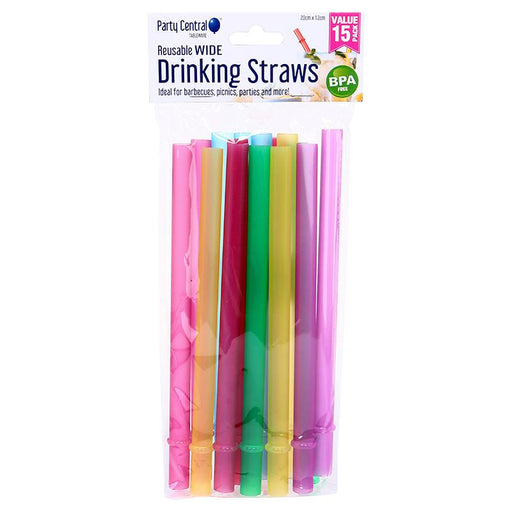 Straws Reusable Wide 15 Pk