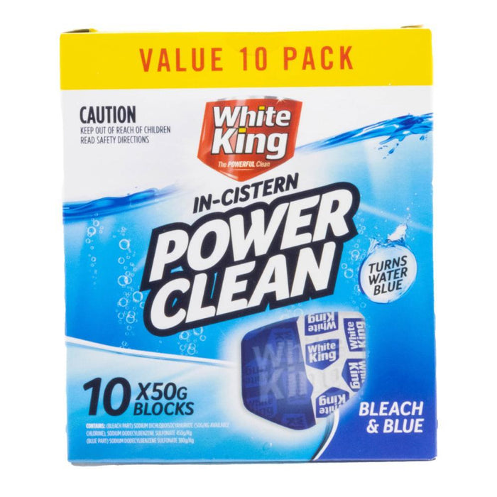 White King Bulk Value 10PK In Cistern Bleach Blue Blocks