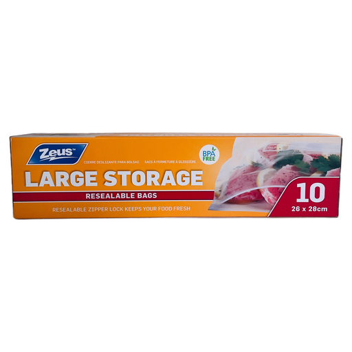 Zeus Large Storage Bags With Zipper Lock 26cm x 28cm
