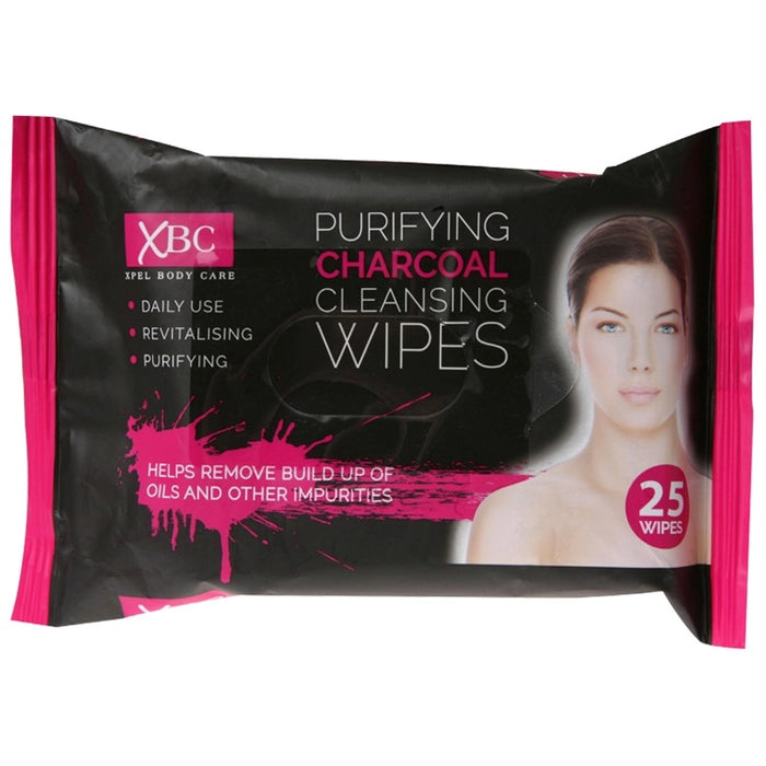 Charcoal Cleansing Facial Wipes 2 X 25 Pk