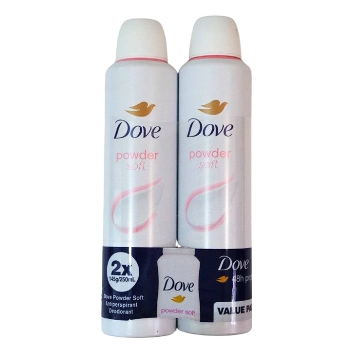 Dove Twin Pack Powder Soft Antiperspirant Deodorant Value Pack 2 x 250ml