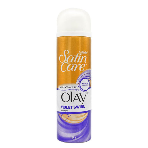 Gilette Satin Care Touch Of Olay Shaving Gel Violet Swirl 195g