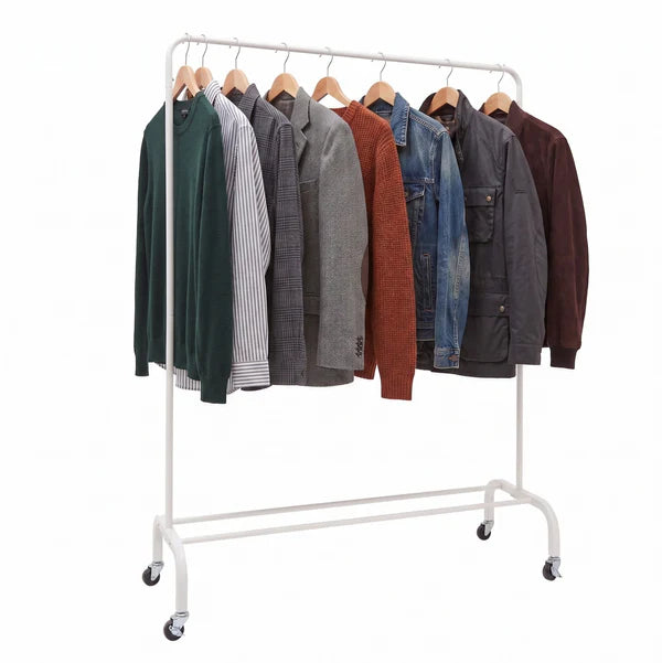 Metal Garment Rack With Wheels *** LOCAL DELIVERY ONLY *** No postage available on this item