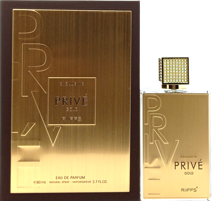 Riiffs Prive Exclusive Gold Eau De Parfum Cologne for Men 80ml