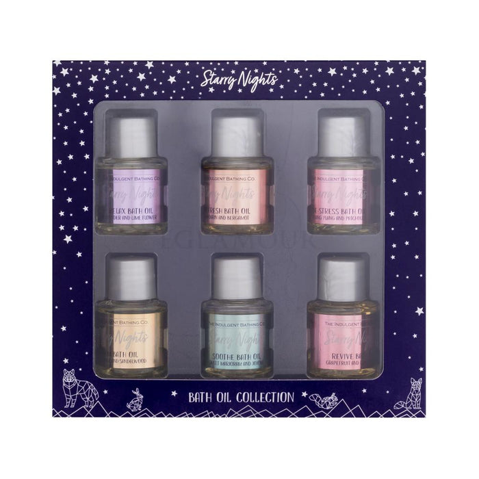 The Indulgent Bathing Co Luxury Starry Nights Bath Oil Collection Gift Set
