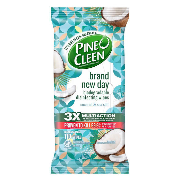 Pine O Clean 110PK Wipes Disinfecting Coconut And Sea Salt