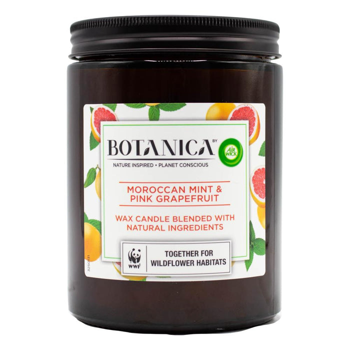 Air Wick 500G Candle Botanica Moroccan Mint And Pink Grapefruit