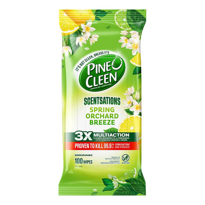 Pine O Clean 100PK Wipes Scentsations Spring Orchard Breeze
