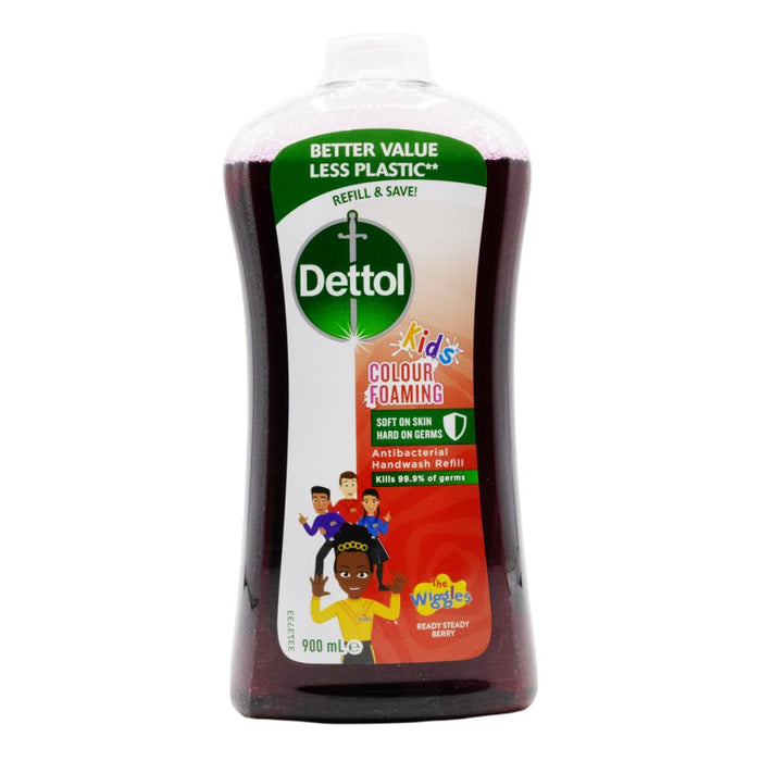 Dettol Wiggles Colour Foaming Hand Wash Antibacterial Ready Steady Berry 900ml