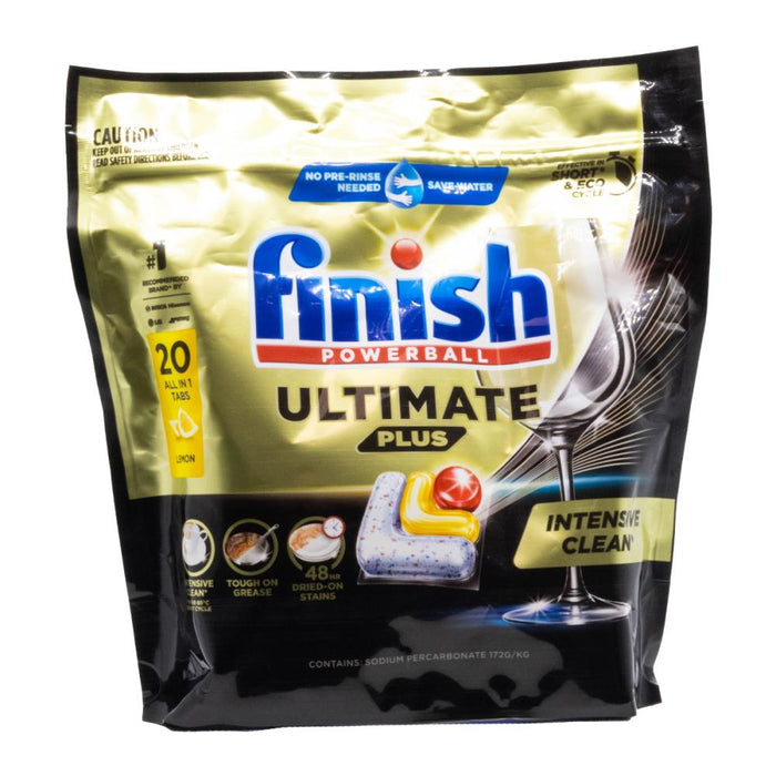 Finish Dishwasher Tabs Powerball Ultimate Plus Lemon 20PK
