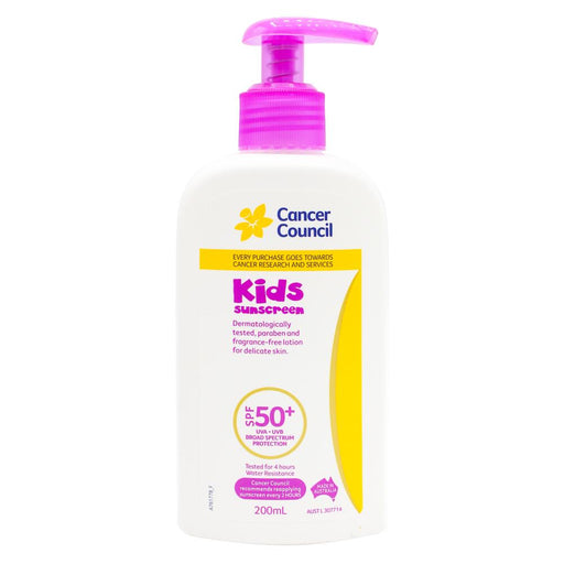 Cancer Council Sunscreen 200ml Kids SPF50+