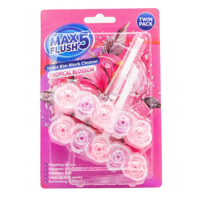 Max Flush 5 Toilet Cages Twin Pack Tropical Blossom