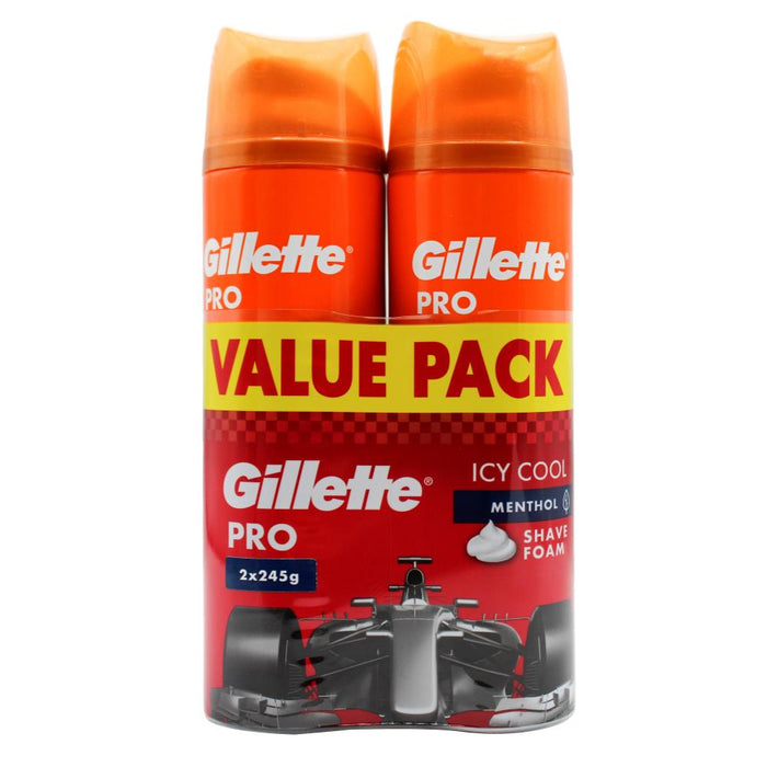 Gillette Pk 2 Shave Foam Icy Cool Value Pack
