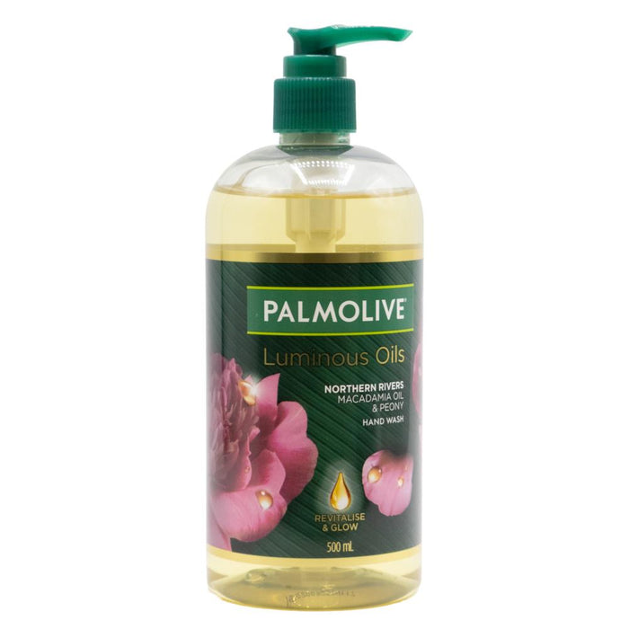 Palmolive 500ml Hand Wash Luminous Oils Revitalise And Glow Northern Rivers Macadamia Oil And Peony