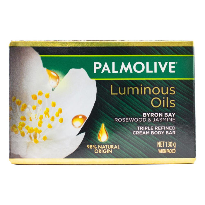 Palmolive Soap Bar Body Wash Luminous Oils Byron Bay Rosewood & Jasmine 130g