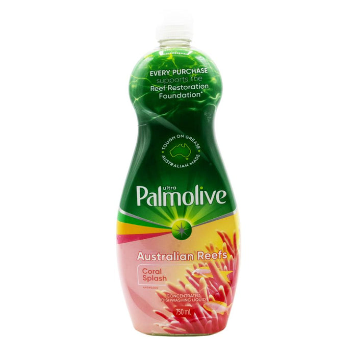 Palmolive Large 750ml Dishwashing Liquid Ultra Concentrated Australian Reefs Coral Splash