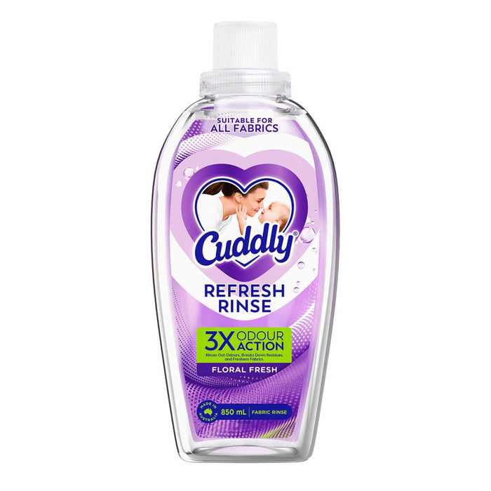 Cuddly 850ml Fabric Rinse Refresh Rinse 3X Odour Action Floral Fresh