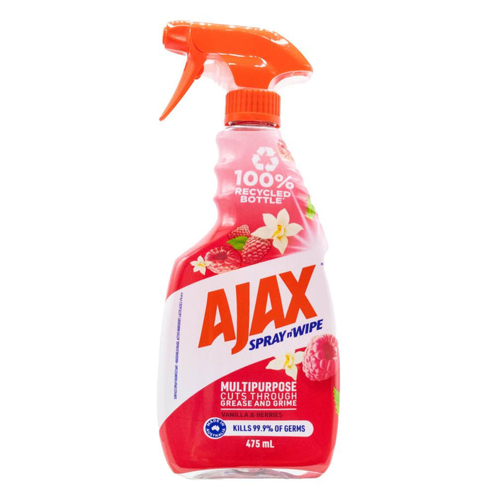 Ajax 475ml Spray N Wipe Multipurpose Vanilla And Berries