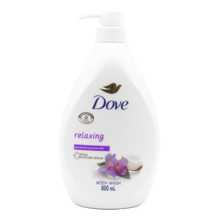 Dove 800ml Body Wash Triple Moisture Serum Relaxing Jasmine And Coconut Milk