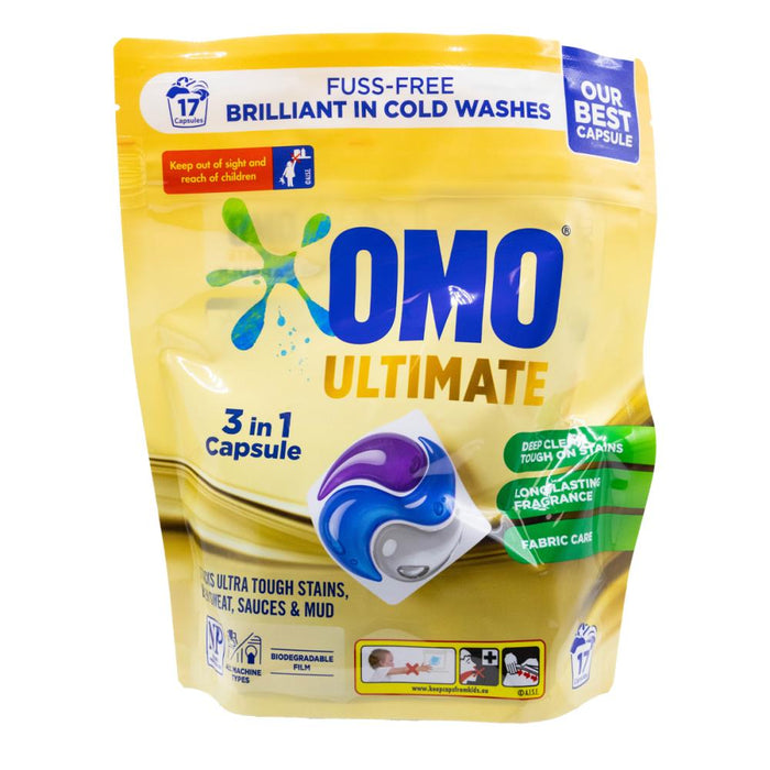 Omo Ultimate 3 in 1 Laundry Caps 17PK