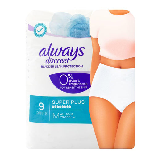 Always Discreet Underwear Super Plus - Medium 9 Pk