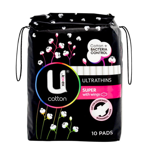 U By Kotex Pads Ultra Thin Super With Wings