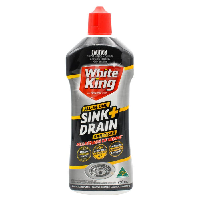 White King 750ml All In One Sink + Drain Sanitiser