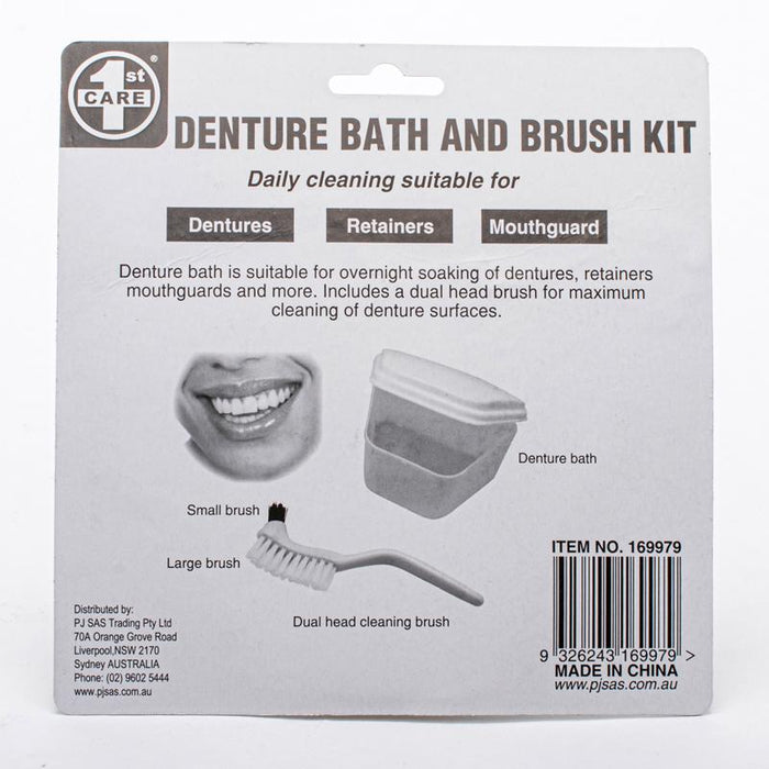 Denture Bath And Brush Kit