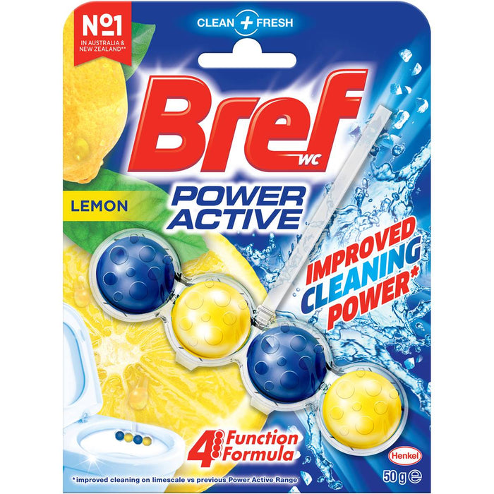Bref Power Active Toilet Cleaner Block Lemon