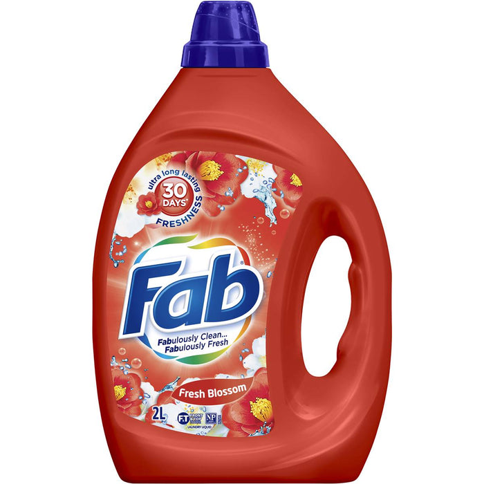 Fab 2 Litre Laundry Liquid - Fresh Blossom