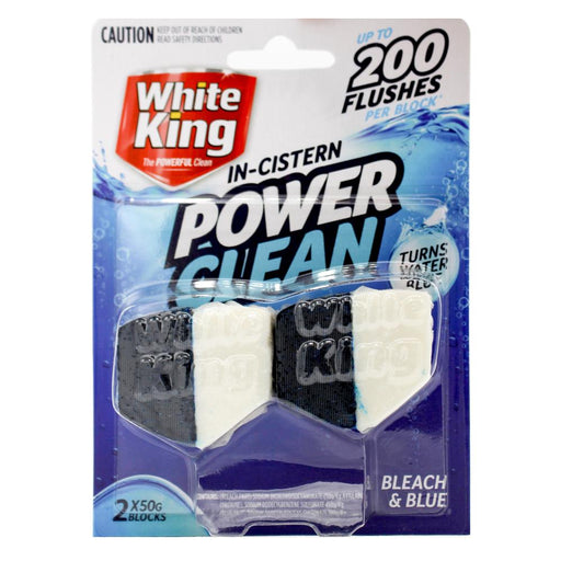 White King In Cistern Power Clean Bleach Blue