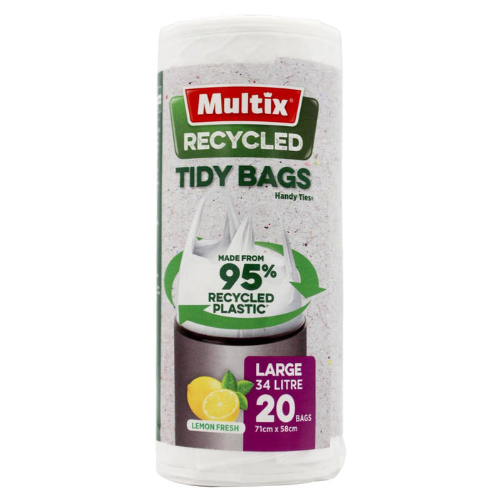 Multix Recycled Tidy Bags Large 34 Litre - 20 Bags